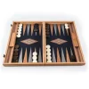 Manopoulou Hout>Backgammon American Walnut With Black Oak - Large