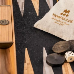 Manopoulou Hout>Backgammon Natural Cork - Medium
