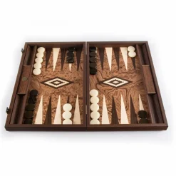 Manopoulou Hout>Backgammon: Walnut Burl - Large