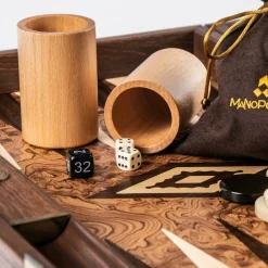 Manopoulou Hout>Backgammon: Walnut Burl - Medium