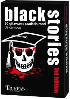 Tucker's Fun Factory Kaartspellen>Black Stories Uni - Kaartspel
