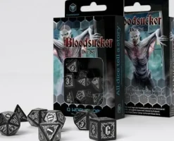 Q Workshop Dobbelstenen>Bloodsucker Black & Silver Dice Set