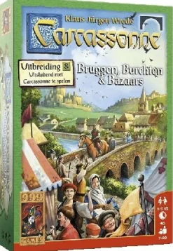 999 Games Carcassonne>Carcassonne: Uitbreding - Bruggen, Burchten En Bazaars