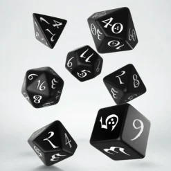 Q Workshop Dobbelstenen>Classic Rpg Black & White Dice Set (7)