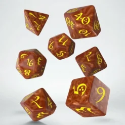Q Workshop Dobbelstenen>Classic Rpg Caramel & Yellow Dice Set (7)