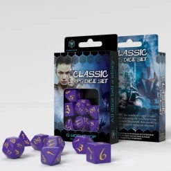 Q Workshop Dobbelstenen>Classic Rpg Purple & Yellow Dice Set (7)