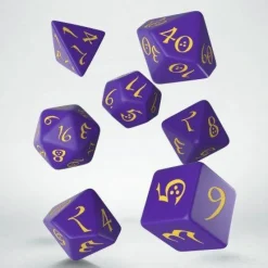 Q Workshop Dobbelstenen>Classic Rpg Purple & Yellow Dice Set (7)
