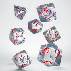Q Workshop Dobbelstenen>Classic Rpg Translucent & Blue-Red Dice Set (7)