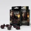 Q Workshop Dobbelstenen>Classic Runic Black & Red Dice Set (7)