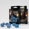 Q Workshop Dobbelstenen>Classic Runic Blue & Red Dice Set (7)