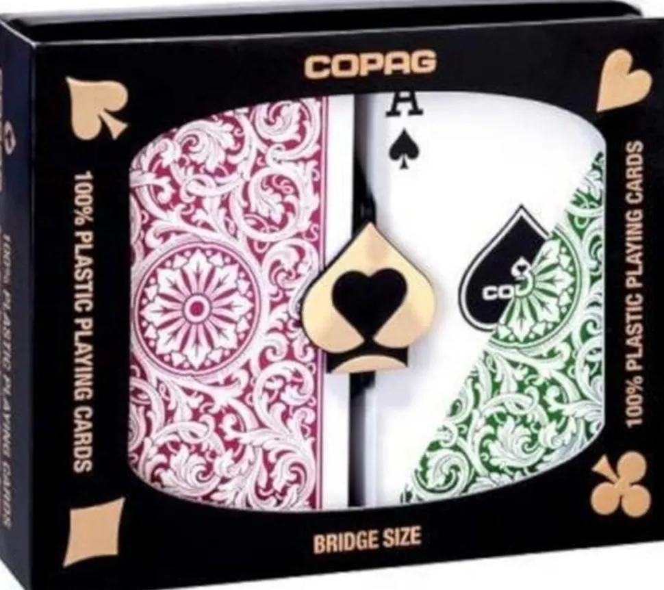 Cartamundi Roulette / Poker>Copag - Double Deck Bridge Size (Red/Green)