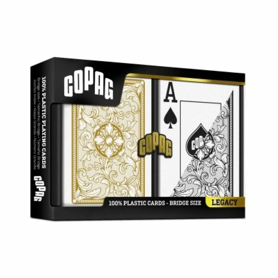 Copag Speelkaarten> Double Deck Black & Gold 1546 Jumbo Legacy