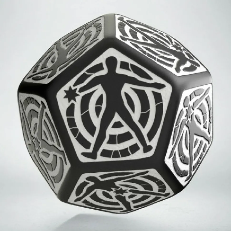 Q Workshop Dobbelstenen>D12 Black & White Hit Location Die (1)