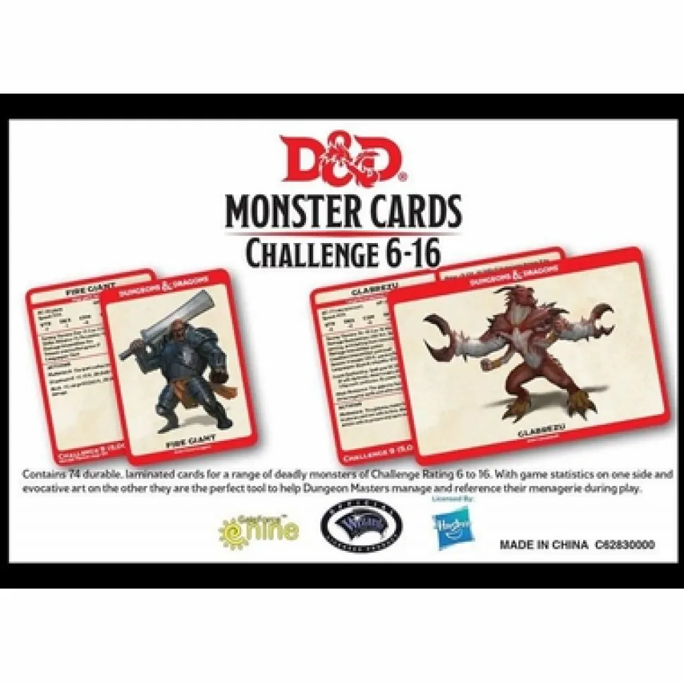 Gale Force 9 Spellbook Cards>D&D Monster Card Deck Levels 6-16 (74 Cards)