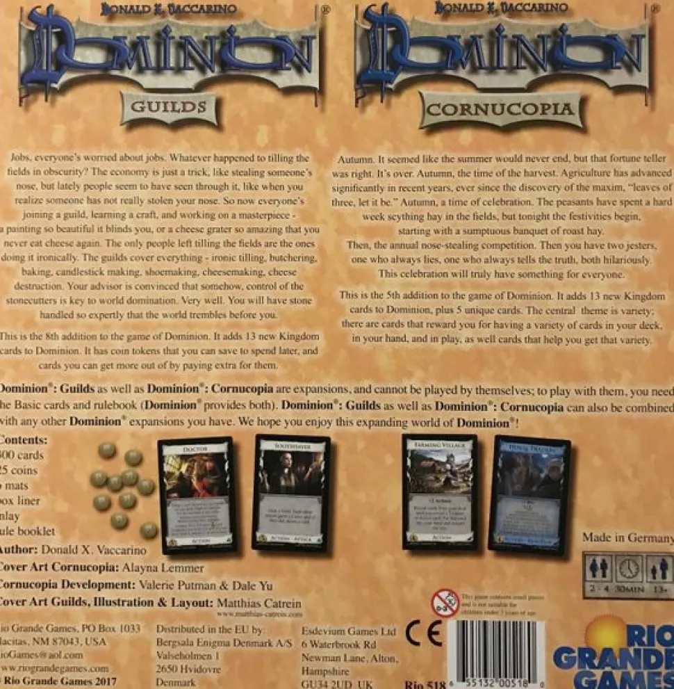 Rio Grande Games Dominion>Dominion Guilds & Cornucopia