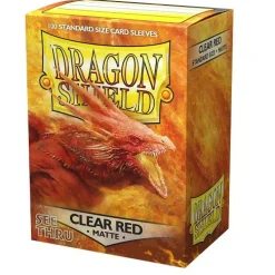Dragon Shield Sleeves (Standard Size)> - Standard: Clear Red (100)