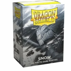 Arcane Tinmen Sleeves (Standard Size)>Dragon Shield Sleeves - Snow Dual Matte (100 Stuks)