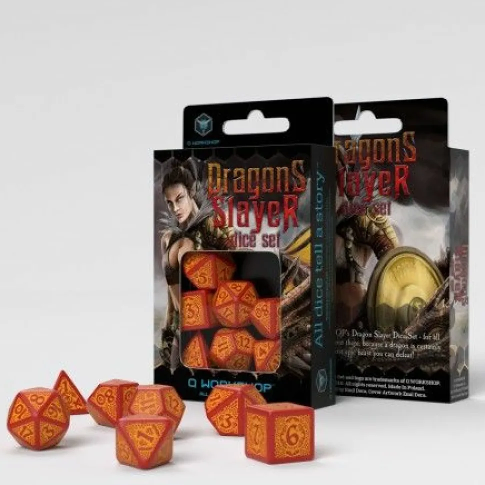 Q Workshop Dobbelstenen>Dragon Slayer Red & Orange Dice Set