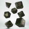 Q Workshop Dobbelstenen>Dragons Bottle Green & Gold Dice Set (7)