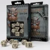 Q Workshop Dobbelstenen>Dwarven Beige & Black Dice Set (7)