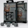 Q Workshop Dobbelstenen>Dwarven Gray & Black Dice Set (7)