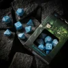 Q Workshop Dobbelstenen>Elvish Glacier & White Dice Set (7)