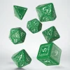 Q Workshop Dobbelstenen>Elvish Green & White Dice Set (7)