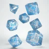 Q Workshop Dobbelstenen>Elvish Translucent & Blue Dice Set (7)