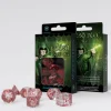 Q Workshop Dobbelstenen>Elvish Translucent & Red Dice Set (7)