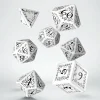 Q Workshop Dobbelstenen>Elvish White & Black Dice Set (7)