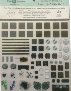 Role 4 Initiative Battlemats>Future Industrial: Dungeon Dressing: Dry Erase Vinyl Stickers
