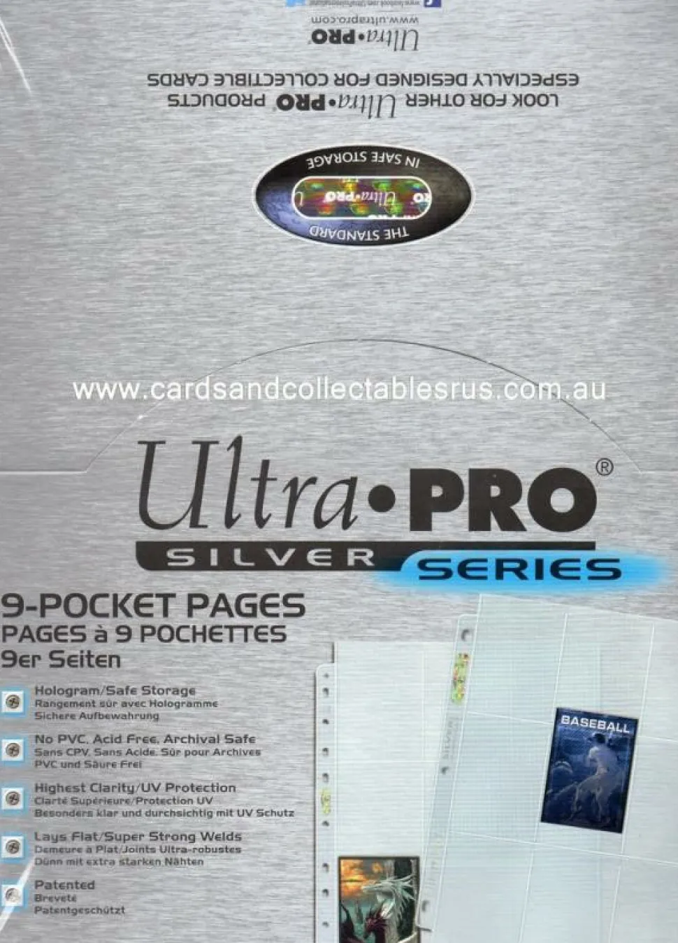Ultra Pro Opbergmappen>Hologram Pages Silver 9-Pocket - Box