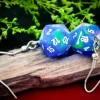 Chessex Oorbellen>Hook Earrings Festive Waterlily Mini-Poly D20