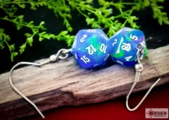 Chessex Oorbellen>Hook Earrings Festive Waterlily Mini-Poly D20