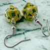 Chessex Oorbellen>Hook Earrings Marble Green Mini-Poly D2