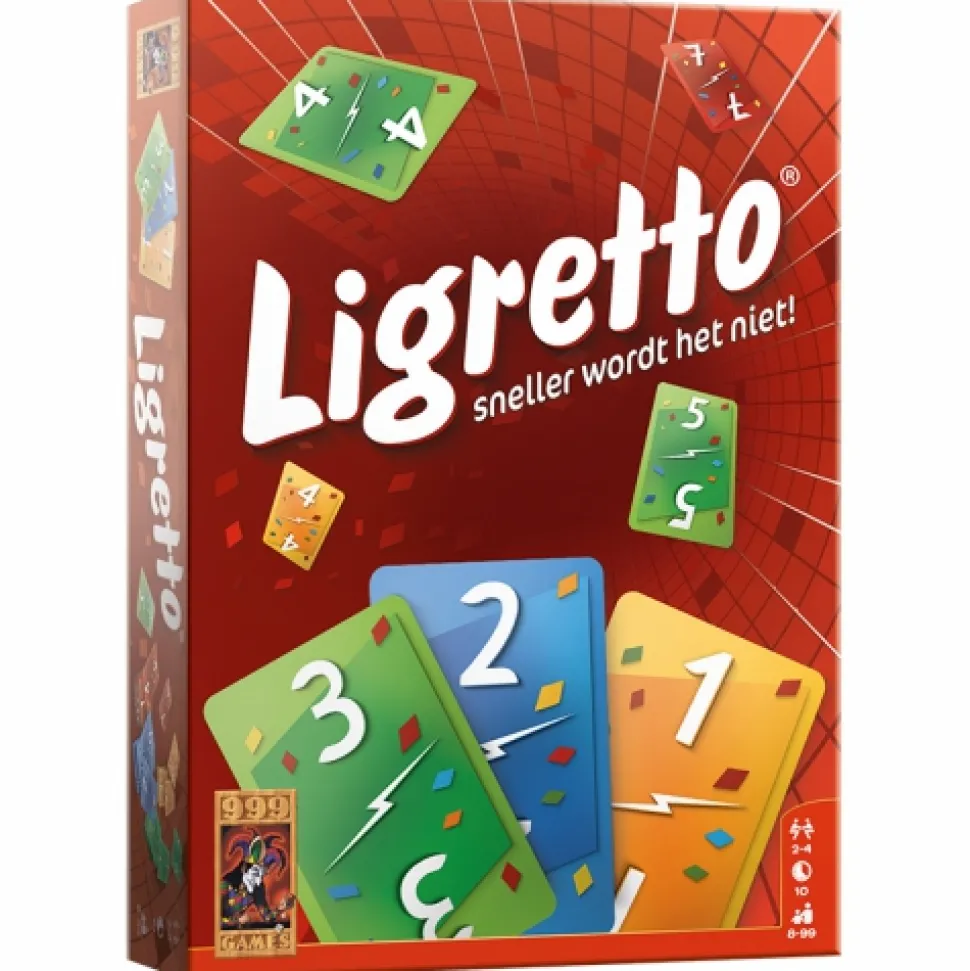 999 Games Reisspellen>Ligretto Rood - Kaartspel