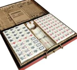 Hot Games Mahjong>Mahjong Koffer Rood Hout Xl