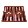 Manopoulou Dammen>Mahonie 3 In 1 Backgammon/Schaak/Dam Bord Small Zwart