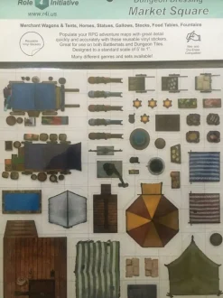 Role 4 Initiative Battlemats>Market Square: Dungeon Dressing: Dry Erase Vinyl Stickers