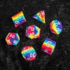 Fanroll Dobbelstenen>16Mm Sharp Edge Silicone Rubber Rainbow Poly Dice Set