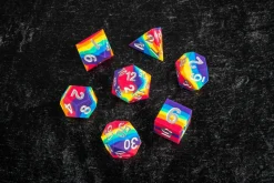 Fanroll Dobbelstenen>16Mm Sharp Edge Silicone Rubber Rainbow Poly Dice Set
