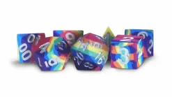 Fanroll Dobbelstenen>16Mm Sharp Edge Silicone Rubber Rainbow Poly Dice Set
