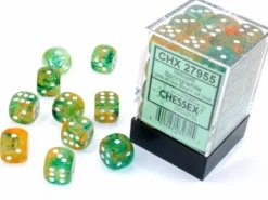 Chessex Dobbelstenen>Nebula Spring/White Luminary D6 12Mm Dobbelsteen Set (36 Stuks)