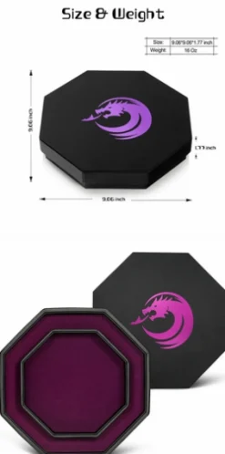 Dice Habit Dobbelstenen>Ocatgon Dice Tray - Purple