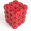 Chessex Dobbelstenen>Opaque Red/Black D6 12Mm Dobbelsteen Set (36 Stuks)