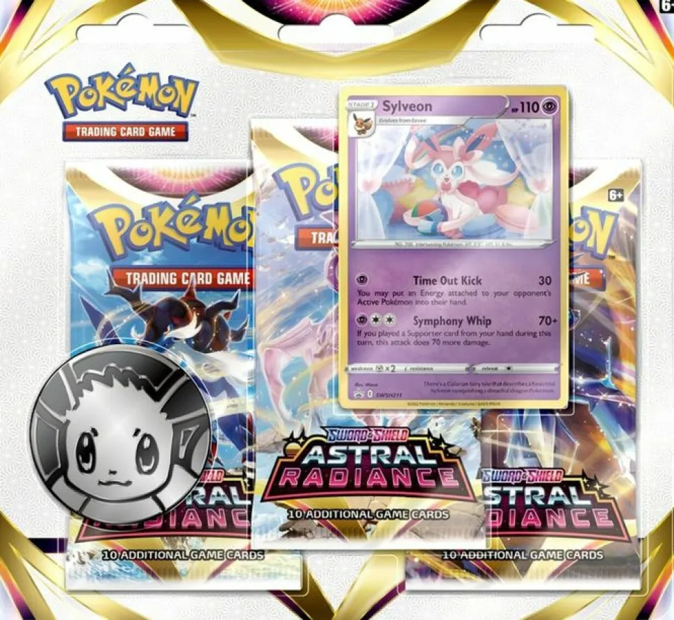 Pokemon Company Pokemon Series>Pokemon: Sword & Shield Astral Radiance - 3-Booster Blister: Sylveon