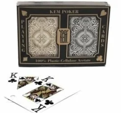 KEM Speelkaarten>Pokerkaarten 2-Pack (Black And Gold)
