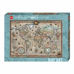 Heye Puzzle 1000 Stukjes>Puzzel Retro World - 1000 Stukjes