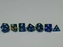 Spellenhuis Dobbelstenen>Rpg Dice Set (7) Double Color Blauw Goud