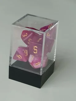 Spellenhuis Dobbelstenen>Rpg Dice Set (7) Double Transparant Roze/Paars